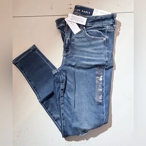 American Eagle Outfitters Women's Dark Blue Skinny Jeans